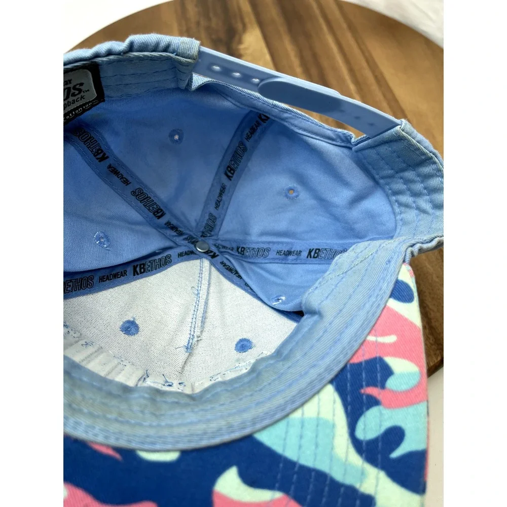 Detroit‎ Style Hat Cap puffy spell out Snapback Blue Paint Spill Pink Blue